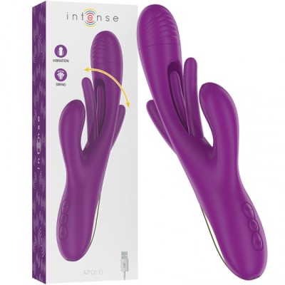 INTENSE - APOLO RECHARGEABLE MULTIFUNCTION VIBRATOR 7 VIBRATIONS WITH SWINGING MOTION PURPLE foto