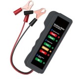 Tester de baterie si acumulator masina, afisare diagnostic cu LED, tensiune 12 V
