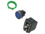 Comutator Apasare 22mm NC+NO LED Albastru Schneider Electric XB5AW36B5