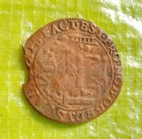 WG1000-I-Moneda veche cupru stare uzata diametrul 3,7 cm. Nu sunt specialist. Se vinde dupa perzentare poza.