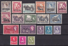 KUT 1959/60 lot timbre official MI 1-11 / 13-20 MLH w59 foto