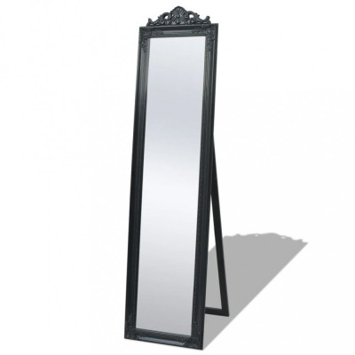 Oglindă verticală &amp;icirc;n stil baroc 160 x 40 cm negru foto
