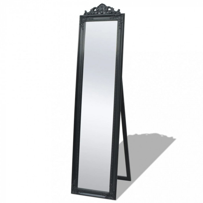 Oglindă verticală &icirc;n stil baroc 160 x 40 cm negru