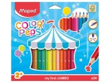 Creioane colorate Maped Color'Peps My First Jumbo 24 culori/set FSC