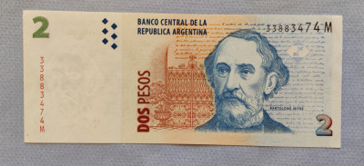 Argentina - 2 Pesos ND (2002) s474M foto