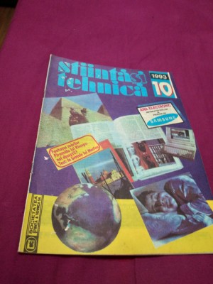 REVISTA STIINTA SI TEHNICANR 10 /1993 foto