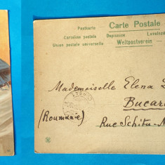 Carte Postala circulata corespondenta Bucuresti anul 1904 - Portret de femeie
