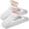 SONGMICS Set de 50 de umerase pentru haine, anti-alunecare cu catifea, bara de cravata si carlig pivotant, 43,5 cm, alb Household NewTrend
