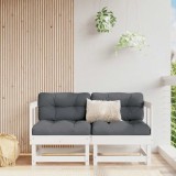 vidaXL Canapele colțar cu perne, 2 buc., alb, lemn masiv de pin 825451