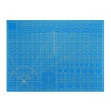 Cumpara ieftin Placa de taiere fata-verso A2, 45 x 60 cm, cu auto-vindecare, grila precisa si suprafata profesionala, albastra, ideala pentru croitorie, craft, arhit