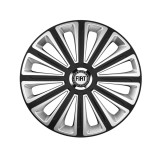Set 4 capace roti R15 Compatibil Cu Fiat Trend Silver-Black