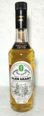 whisky GLEN GRANT, YEARS 5 OLD cl 75 gr 40 distilled 1978 giovinetti imp italy foto