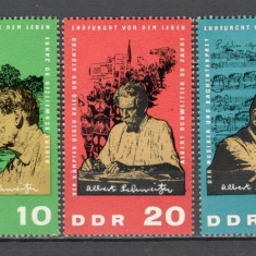 D.D.R.1965 90 ani nastere A.Schweitzer-medic PREMIUL NOBEL SD.156