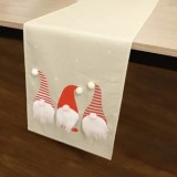 Runner Decorativ Gnome Pompon Bej Rosu, CMCLASS