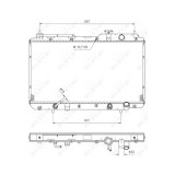 Radiator racire motor Honda Cr-V I (RD) Motor 2.0 16V 4WD (RD1, RD3), 350x669x16mm, OE 19010P3F901