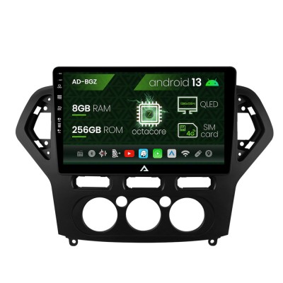 Navigatie Ford Mondeo (2007-2010) Clima Manuala, Android 13, Z-Octacore 8GB RAM + 256GB ROM, 10.1 Inch - AD-BGZ10008+AD-BGRKIT126 foto