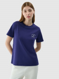 Tricou regular cu imprimeu pentru femei - bleumarin, 4F Sportswear