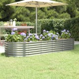 vidaXL Strat &icirc;nălțat grădină 224x80x36 cm oțel vopsit electrostatic