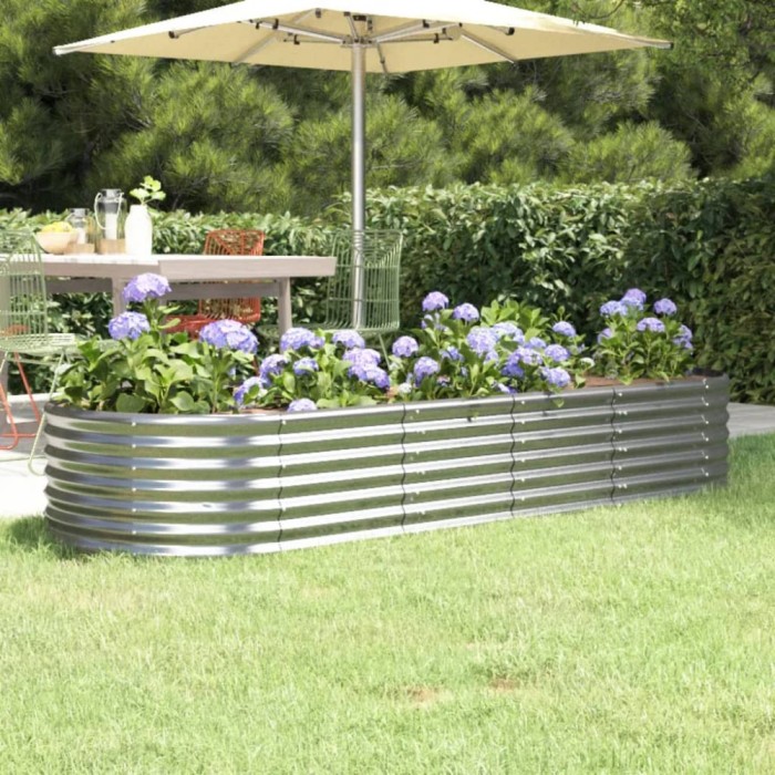 Strat &icirc;nălțat grădină 224x80x36 cm oțel vopsit electrostatic