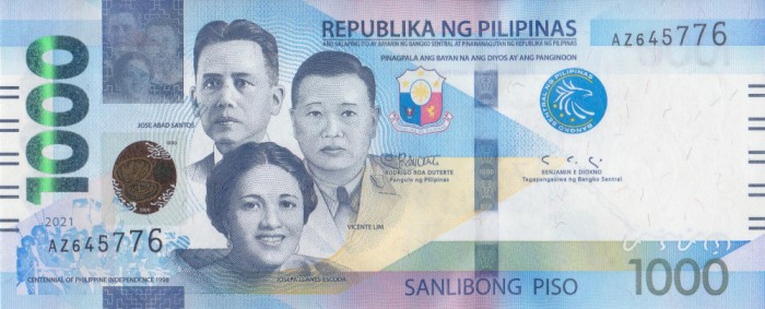 Bancnota Filipine 1.000 Piso 2021 - P211 UNC