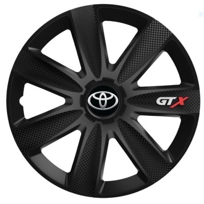 Set 4 Capace Roti GTX Negru Carbon Toyota, R14 foto