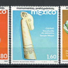 Mexic 1981 MNH - Monumente nationale prehispanice, nestampilat