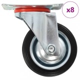 Gossi roti pivotante, 8 buc., 75 mm