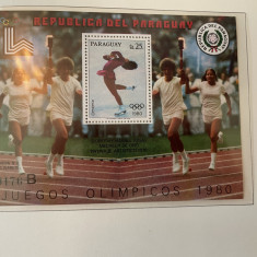 paraguay - Timbre sport, jocurile olimpice 1980, nestampilate MNH