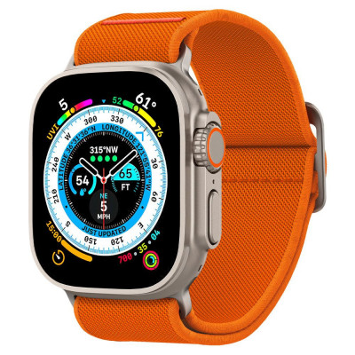 Bratara smartwatch spigen apple watch 1/2/3/4/5/6/7/8/se/se 2/ultra (42/44/45/49mm), fit lite ultra, portocaliu foto