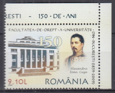 ROMANIA 2009 LP 1851 FACULTATEA DE DREPT 150 ANI SERIE MNH foto