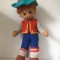 * Jucarie veche 1977 Italia, Fabianplastica Peluche, baiat Dolce Remi, 57 cm