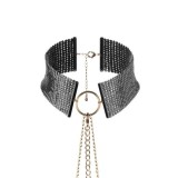 Choker din plasă metalică cu lanț reglabil BIJOUX - Desir metallique, pentru&nbsp;femei,&nbsp;Negru