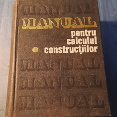 Manual pentru calculul constructiilor vol. 1 Andrei Caracostea