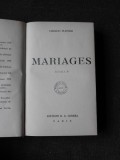 MARIAGES - CHARLES PLISNIER (CARTE IN LIMBA FRANCEZA)