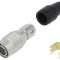 Conector circular HR10 push-pull mufă 2A argintat pentru lipire