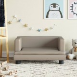vidaXL Canapea pentru copii, cappuccino, 60x40x30 cm, piele ecologică