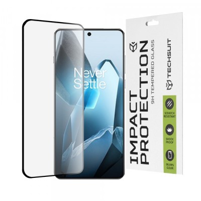 Folie de protectie Ecran Techsuit pentru OnePlus 13, Sticla Securizata, Full Glue, 111D, Neagra foto