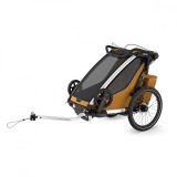 Carucior Multisport Thule Chariot Sport 2, Natural Gold, 4 Activitati: Ciclism, Alergare, Plimbare, Schi, Suspensie Reglabila, Pliabil