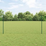 St&acirc;lpi de gard 5 pcs U-Channel Verde 120 cm Oțel