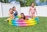 Piscina gonflabila rotunda pentru copii Rainbow, 147x33 cm, 150 L, polivinil, multicolor, Excellent Houseware