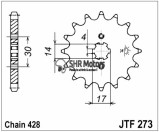 Pinion fata 428 JTF273 - 14 dinti JT Sprockets