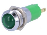 Lampă LED verde 24-28VDC &Oslash;14,2mm IP67