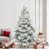 VidaXL Brad de Crăciun artificial cu 300 LED Verde 240 cm PE și PVC 3397644