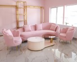 Set Canapea cu 2 fotolii Roz| Elegant si Rafinat pentru spatii de lux