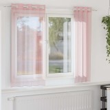 Perdele Voile cu Oelii 2 buc Roz deschis 140x140 cm