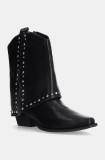 Answear Lab botine femei, culoarea negru, cu toc drept