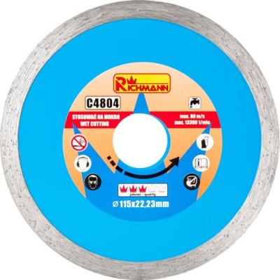 Disc diamantat, ceramica, taiere umeda, 115 mm/22.23 mm, Richmann GartenVIP DiyLine foto