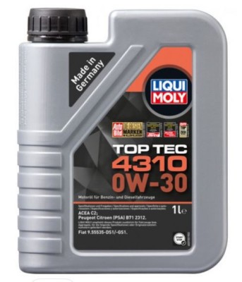 Ulei Liqui Moly top Tec 4310 PSA 0W30 1 litru foto