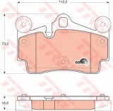 Set placute frana,frana disc PORSCHE CAYENNE (9PA, 955) (2002 - 2010) TRW GDB1653