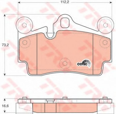 Set placute frana,frana disc VW TOUAREG (7LA, 7L6, 7L7) (2002 - 2010) TRW GDB1653 foto